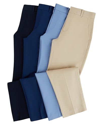 Tommy Hilfiger Boys' Th Flex Stretch Performance Dress Pant, Straight Leg Fit, Zip Fly & Belt Loops, Side & Back Pockets3