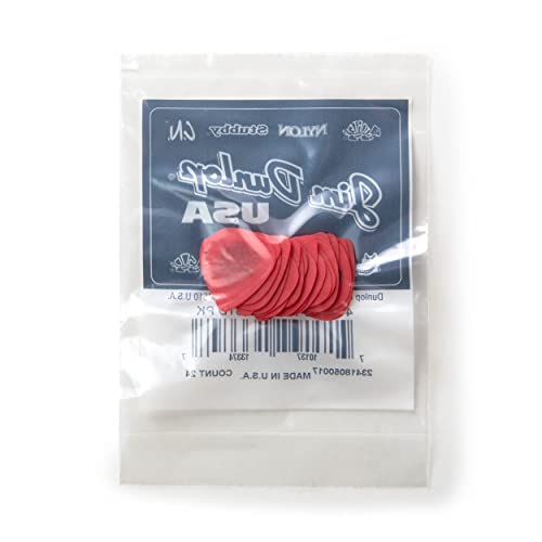 Jim Dunlop Tortex Standard .50Mm Red Guitar Pick, 24 Pack #TOP6
