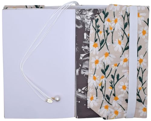 BLBMH Book Covers for Paperbacks Fit for 6x9 inch Adjustable Book Jacket Cover for Women Over 15 Soft Cloth Protector for Notebook Journal - Daisy 2 9in