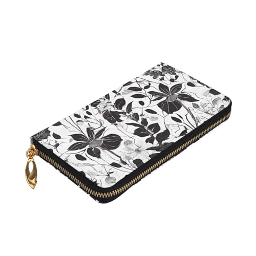 Damask Pattern Long Leather Wallet,Large Capacity Soft Pu Leather Purse For Women With Multiple Card Slots Phone Pocket And Zipper Coin Purse Stylish Phone Card Holder Clutch3
