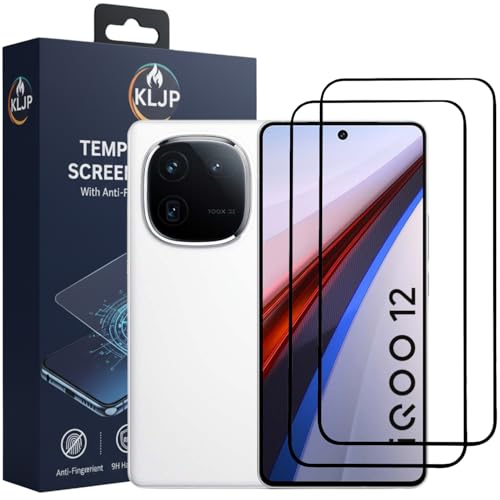 Image of Military-Grade Gorilla Tempered Glass For iQOO 12 5G / iQOO Neo 9 5G / iQOO Neo 9 Pro 5G With Installation Kit | Edge to Edge Coverage | Black (Pack Of 2)