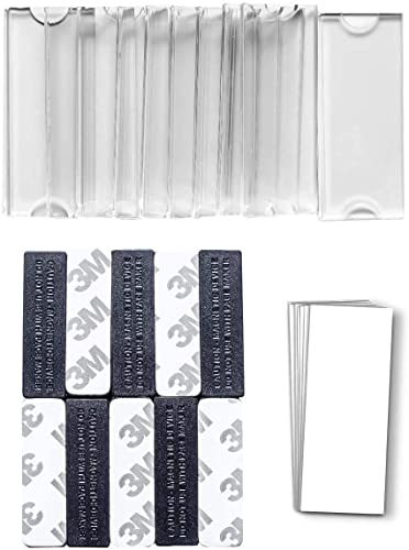Wukong 20 Stück Magnetische Namensschilder,Magnetische Ausweishalter mit 3 starken Neodym-Magneten,3M Klebeband,Acryl-Mini-Zeichen-Displayhalter und bedruckbares Namensschild,Firmenname/ID-Abzeichen