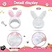 Xuniea 3 Pieces Cat Hat Costume Adjustable Pet Headwear Cat Bunny Hat with Rabbit Ears Kitten Dog Cosplay Cap for Kitten Halloween Party Birthday Theme Party Photo Prop (Basic Style)