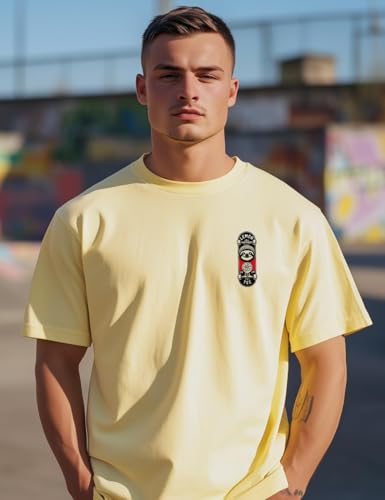 Camisetas oversize unisex para tus días de relax urbano con estampado Sloth Lemon en amarillo 3XL 2