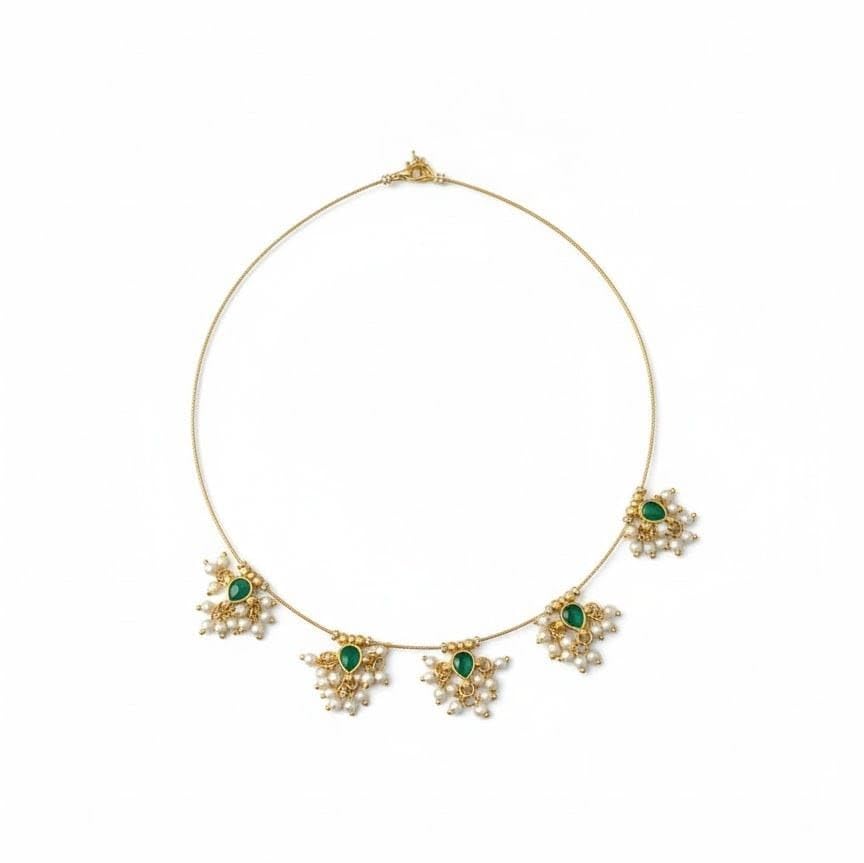 Invisible Jadau Necklace with Pink, Blue, White & Green Drop and Loreals | Traditional Kundan-Style Bridal Jewelry for Women | Elegant Multicolor Ethnic Necklace for Weddings, Receptions & Festive Occasions | Lightweight Designer Indian Jewelry | Royal Heritage Statement Piece-image-37