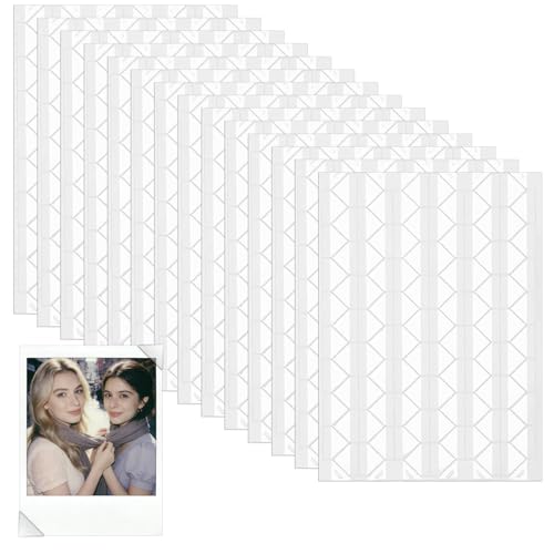 HAGOT 1428 Piezas Esquinas de Fotos Autoadhesivas, Esquina Foto Adhesivas, para Pegatinas Albumes de Recortes, Manualidades, Albume Borde, Transparente(14 Hojas)