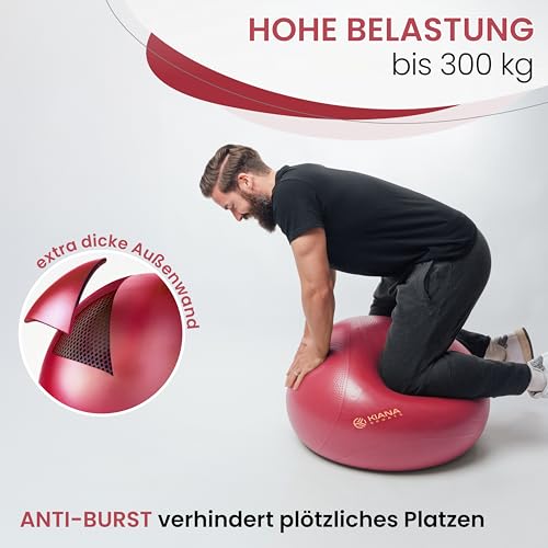 KIANA SPORTS Gymnastikball & Sitzball – Yoga Ball für Fitness & Büro – Ansicht 2