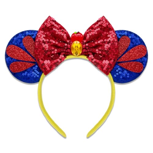 INLOLLY Snow White Headband, Snow White Ears Accessories for Women Suit for Cosplay Outfits Gifts