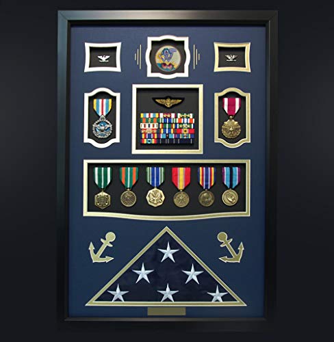Navy Pilot Wings of Gold, 100% Handmade Metal Thread Bullion Wire, Naval Aviator Officer/Marine Aviation Insignia; for Blazer, Military Shadow Box, Patches, USN USMC Uniform Emblem, Farewell Plaque