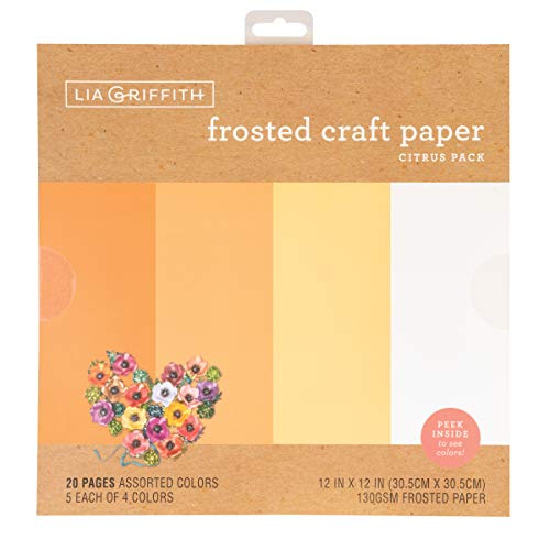 Frosted Craft Tissue Paper 12"X12" 20/Pkg-Citrus-Oranges Cover
