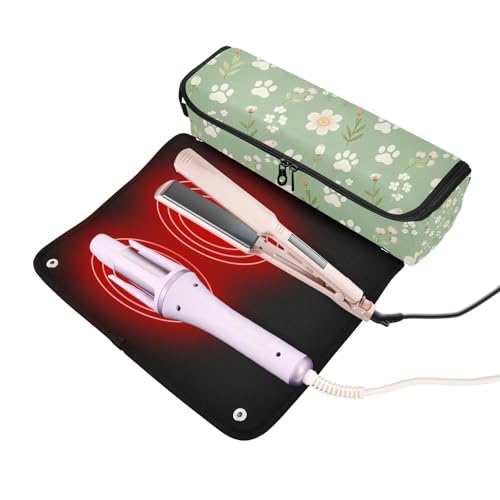 Bolsa de viaje para herramientas de cabello con tapete resistente al calor miniatura 2