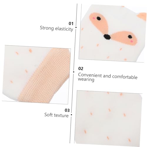 Healifty Thickened Cartoon Knee Pads Fox Design Slip Leg Warmers for Winter and Autumn Breathable Soft Socks with Elasticity Durable Protection for Crawling2
