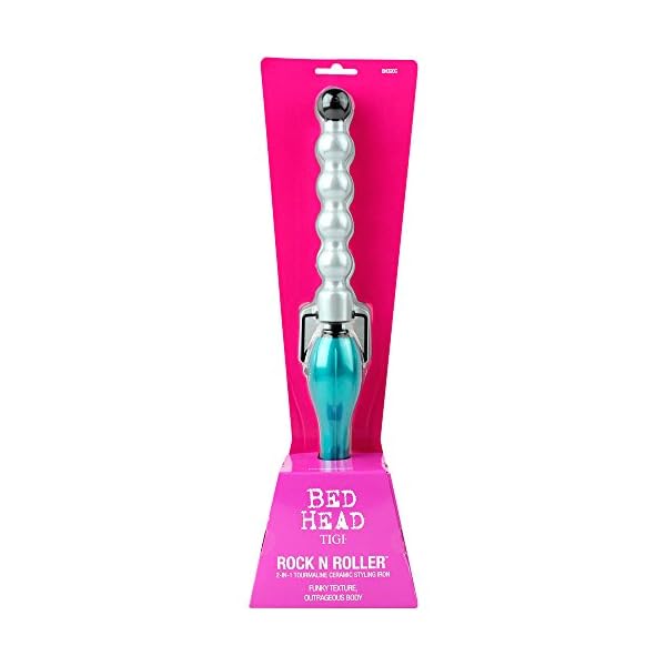 Bed Head Rock N Roller Clamp Free 2-in-1 Curling Wand | Round Barrel for Tousled Waves