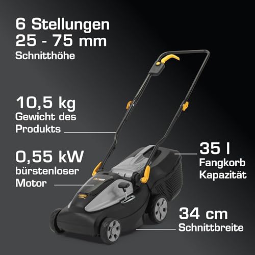 Alpina Akku Rasenmäher AL1 3420 Li Kit, 34cm Schnittbreite, mit 2x 20V (2Ah) Akkus & Ladegerät, 35L Korb – Ansicht 6
