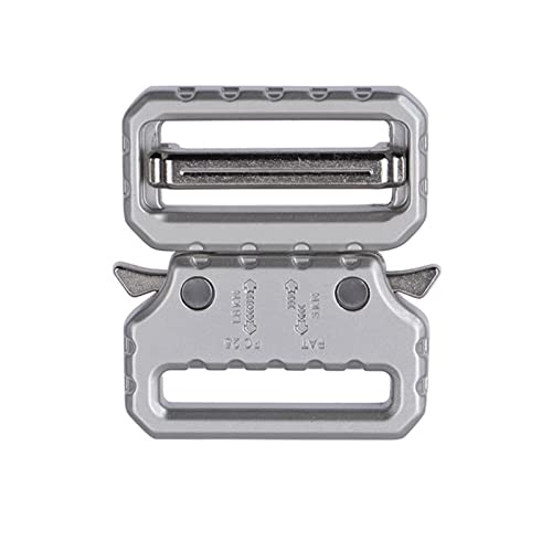 Nvkic 2Pcs Small Metal Buckle For 1" Wide Webbing Strap Lightweight Quick Release Zinc Alloy Tactical Belt Buckles Sliver #TOP4
