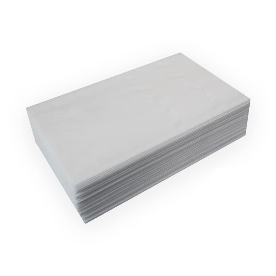 Serviette de table blanche Saten pour pique-nique et repas de famille
