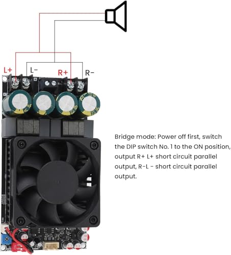 Image of ZK-3002 Amplifier Board with TPA3255 Chip, DC18-50V 300WX2 Bridge Mono High Power Stereo Digital Amplifier Board, Pure Rear Stage Power Board, Adaptive Speaker