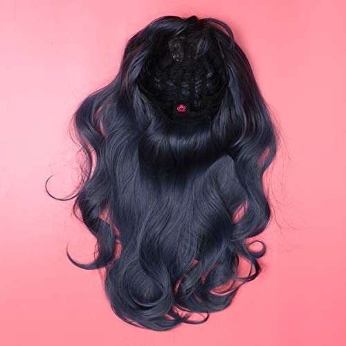Lurrose Peruca sexy de cabelo longo encaracolado Acessórios de cabelo elegantes Capa de peruca requi