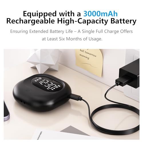 Image of Vibrating Alarm Clock Rechargeable Battery Operated, Cordless & Dual Alarms | Bed shaker for Under Pillow, Travel-friendly, Weekday /weekend Mode, Perfect for Heavy Sleepers & Hearing-impaired