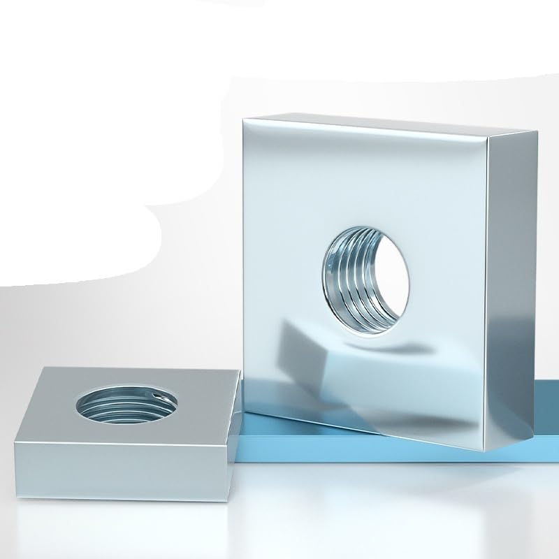 Nuts,Hardware Nuts, Galvanized Thin Square Nut Quadrangle Nuts Block M2 M3 M4 M5 M6(M2)