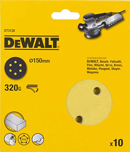 DEWALT DT3128-QZ DT3128-QZ-Discs for 150mm Rotorbital Sanders, Random