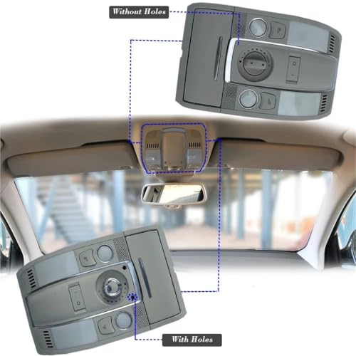 Luz techo interior coche lámpara lectura para A6L C6 domo frontal gris 3