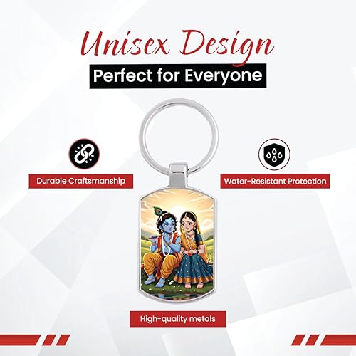 Image of Stylish Metal Keychains with Permanent Glossy Print - Inspirational Quotes & Spiritual Designs - Perfect Key chains for loved ones, Personal Use, Gifts & Return Gifts