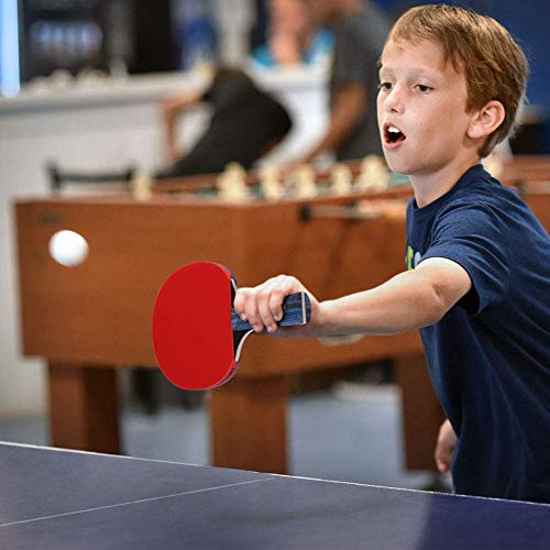 Foto von Glymnis Tischtennisschläger, Tragbares Tischtennis-Set, Premium Tischtennis Schläger Set, 3-Sterne-Tischtennisbälle, Kompakte Aufbewahrungstasche für Anfänger, Familien, Profis