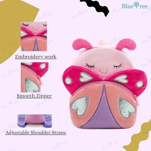 Image of blue tree Cute Kids Backpack Toddler Bag Plush Animal Cartoon Mini Travel Bag for Baby Girl Boy 1-6 Years, Ideal for Gifting for Kids