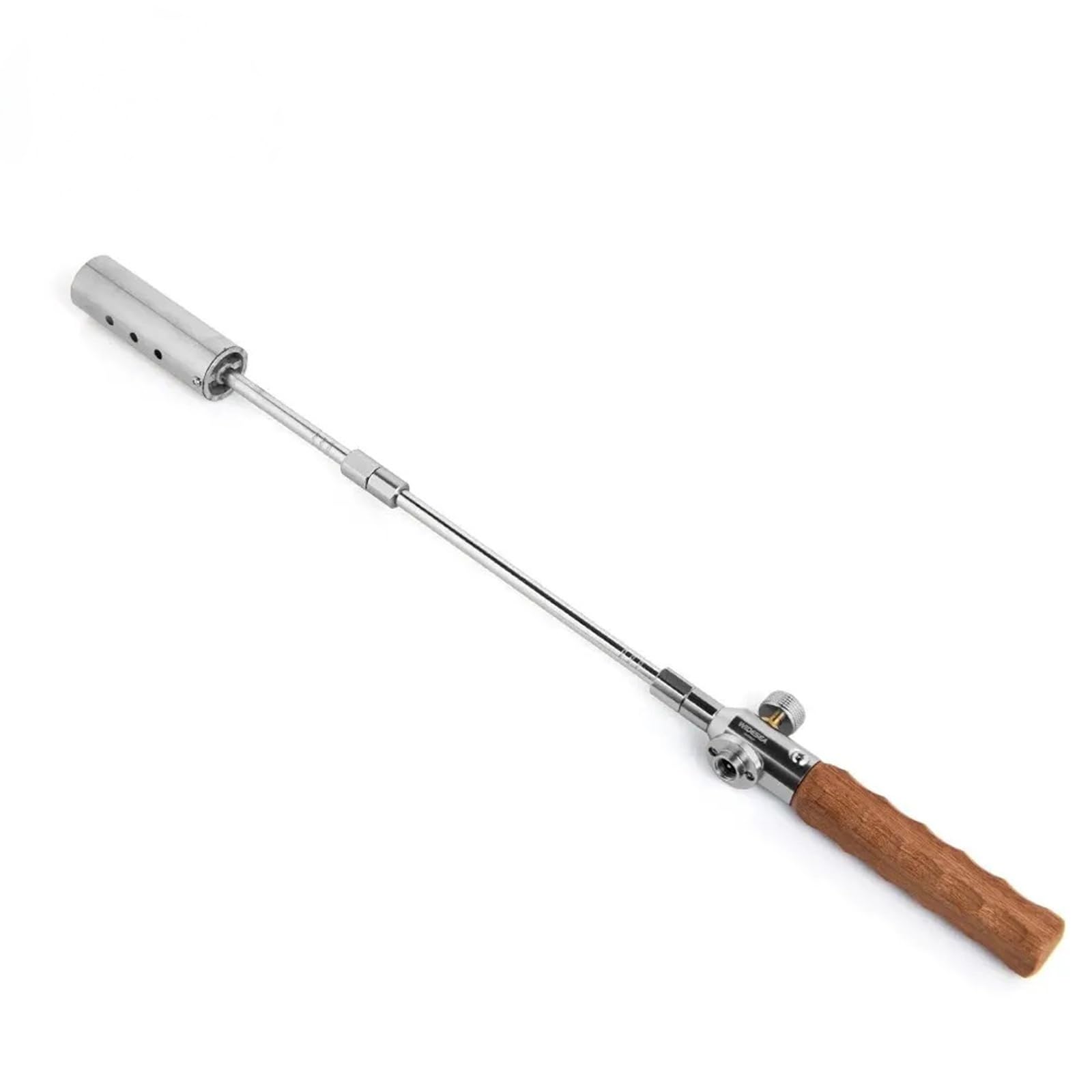 Quemador portátil con mango de madera para camping, barbacoa, tanque de gas, pistola pulverizadora, kit de estufa desmontable