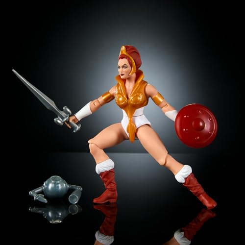 Masters of the Universe Figurine Tila articulée 14 cm de la collection Cartoon Masters of the Universe Origins héroïne avec accessoires et mini bande dessinée HYD27 - vue 8