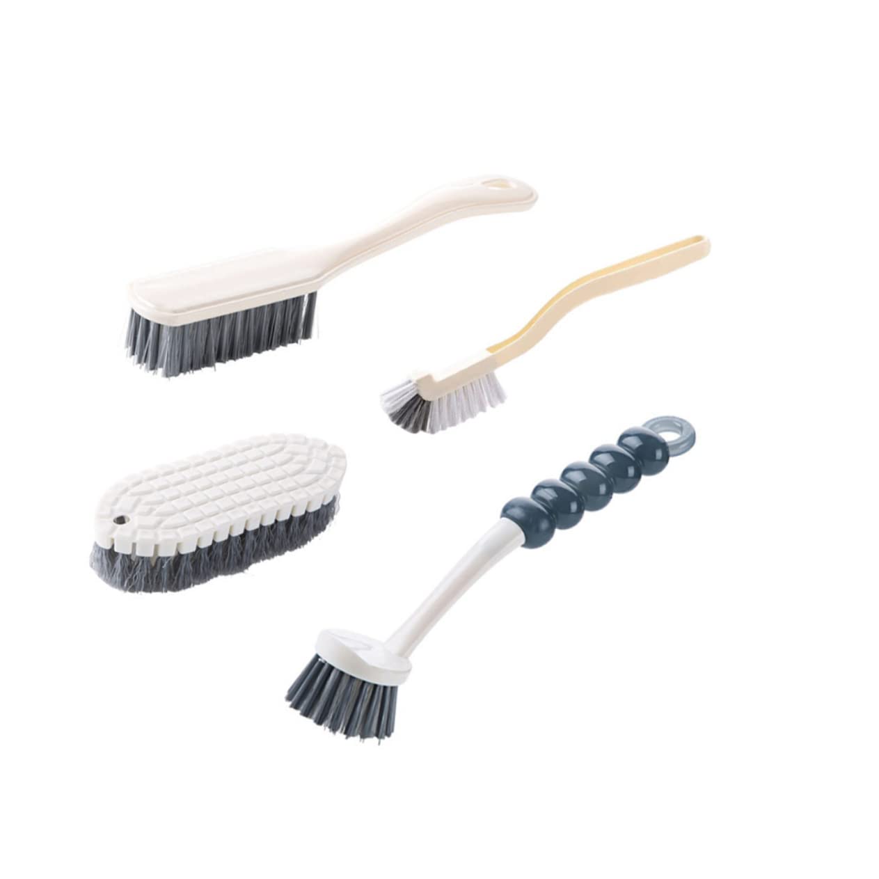 Ipetboom 4pezzi Kit Spazzole Per Pulizia Spazzola Per Strofinare Manico Design Ergonomico Spazzole Flessibili e Potenti Per Cucina e Bagno