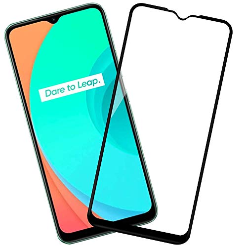 Image of Tempered Glass Screen Protector Compatible For REALME C11 Full Screen Coverage (Except Edge to Edge) and Free Complete Easy Installation kit.