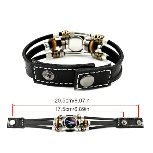 BrinMoruy Bracelet Homme Cuir Glow Constellation Multiplis Tour de Poignet – vue 5