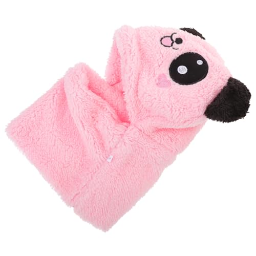 Windproof Thermal Hooded Scarf for Adorable Cartoon Animal Ear Shape Winter Hat and Neck Warmer Cozy and Warm for Boys and Years for Cold Weather Pink