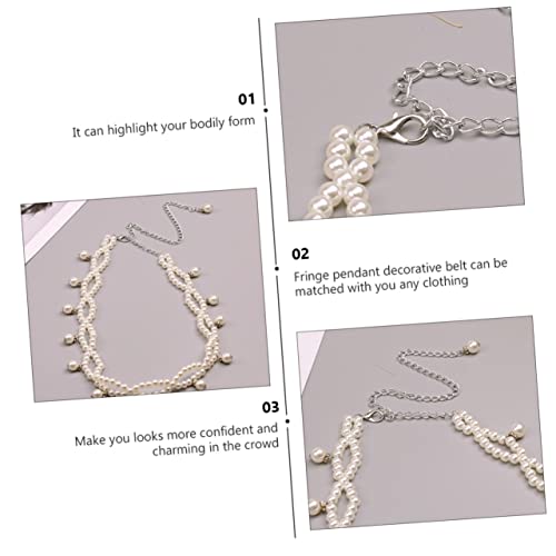PartyKindom 1pc Elegant Pearl Waist Chain for Women Fashion Decoration Belt Unique Pearl Accessory for Dresses Jeans and Pants for Any Occasion2