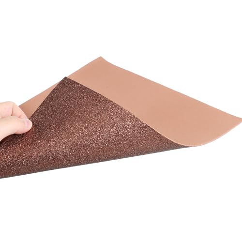 Mousse EVA pailletée 2mm marron lot de 20 feuilles résistantes - 7