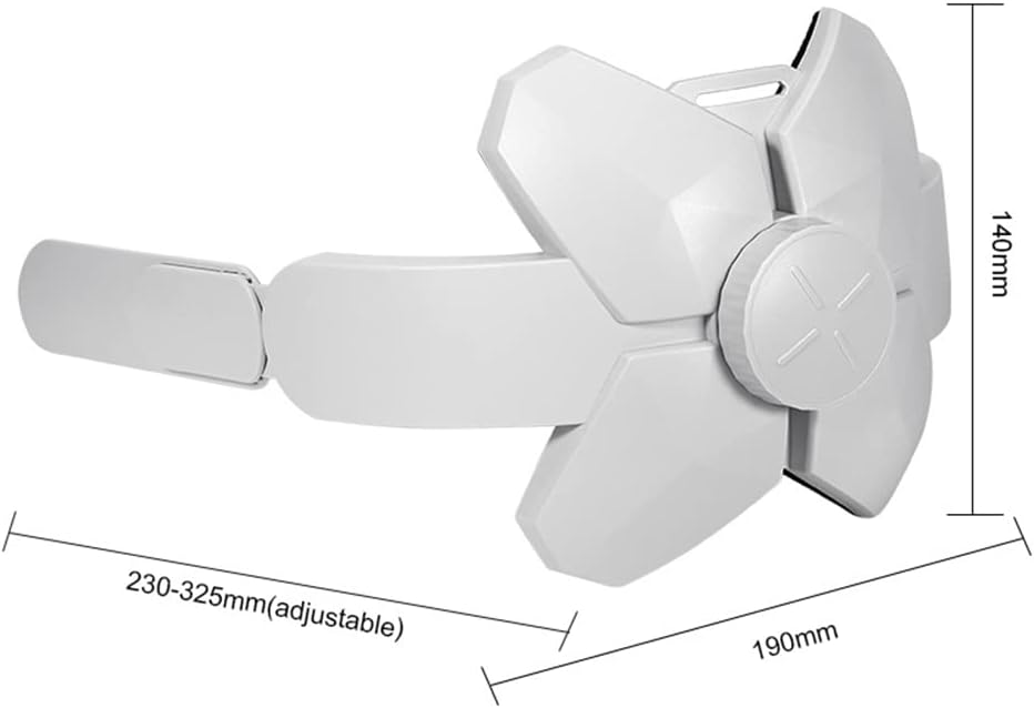 ELECDON Adjustable Headband Compatible for Meta Quest 2, Oculus Quest 2 with Head Cushion, Replacement for Elite Strap Comfortable Protective Head Strap Reduce Pressure - White