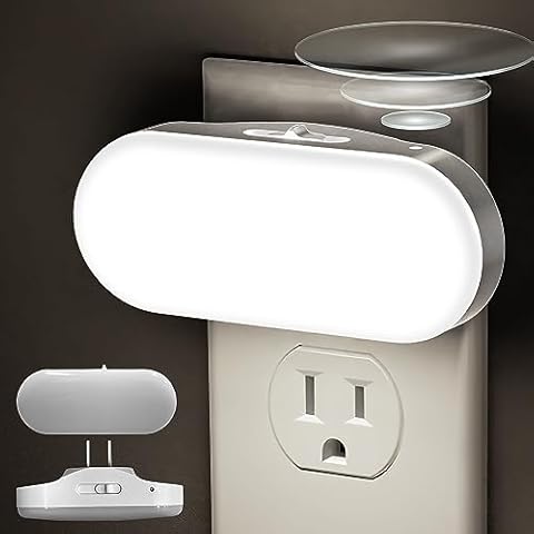DORESshop Led Night Light, Plug into Wall, [2 Pack] with Dusk to Dawn Sensor, 1W 5000K Dimmable Night Light from 0LM to 100LM for Bathroom Hallway Bedroom Kids Room Stairway Cover