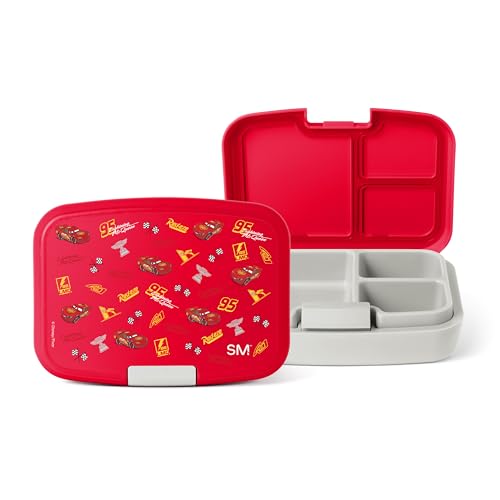 Image of Simple Modern Disney Porter Bento Lunch Box | BPA Free, Leak-Resistant, Dishwasher Safe | Lunch Container for Girls, Boys, Toddlers, Kids | 3 Compartments, Cars Lightning Speed