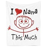 Flannel Blanket – Gifts to Grandma, Nana, Personalized Fleece Blanket for Birthday, Anniversary,...