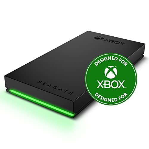 Seagate Technology Game Drive SSD for Xbox 1 TB - Unidad en estado sólido externa, 3,5 pulgadas, USB 3.2 Gen 1, con iluminación LED verde integrada y 3 años Rescue Services (STLD1000400)