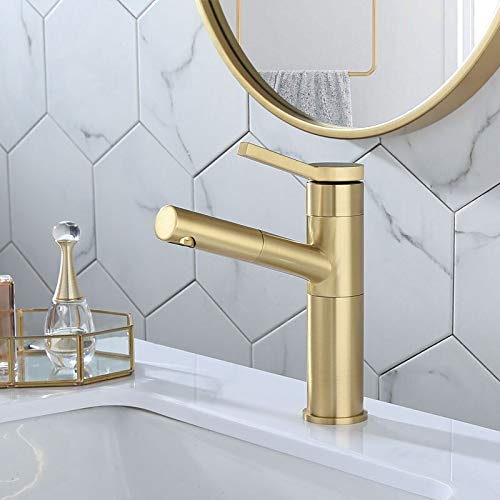 Robinet de salle de bain extractible pour nettoyer facilement les lavabos profonds