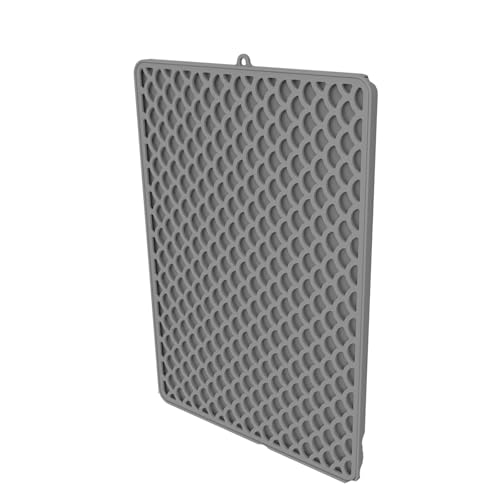 Tapis de litière double couche lavable et accessoire pliable pour chat