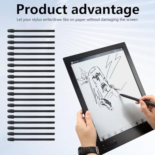 Stylus Pencil Nibs Fine Tips for Marker Pen Plus Pen, 20x Pen Tips/Nibs for Remarkable Pen, Plus Pen Tips/Nibs, 20pcs Replacement Tips with Clip