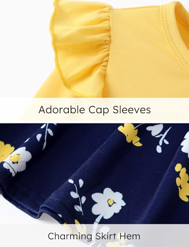 PATPAT Multipack Girl Toddler Dresses Sleeveless Flamingo Striped Toddler Casual Dresses4