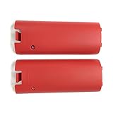 2pcs Red Official Replacement Battery Back Door Cover Shell for Nintendo Wii Remote Controller with Sink Button