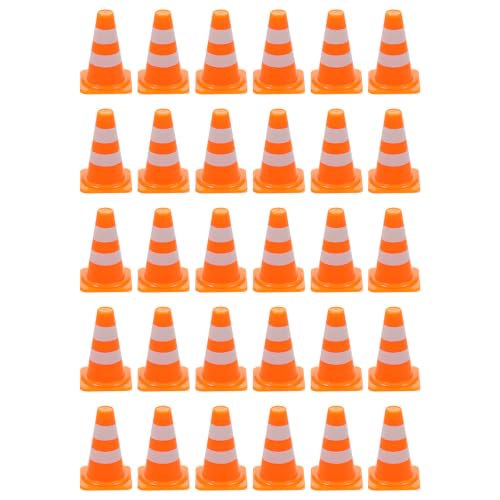 BESPORTBLE 30 Pcs Mini Traffic Cone Toys Small Orange Cones for Kids Road Safety Education Construction Site Play Parent-Child Interaction