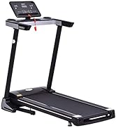 HOMCOM Tapis Roulant Elettrico Pieghevole Salvaspazio, Tapis Roulant Professionle con 12 Programm...