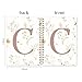 Locomiss Initial Letter C Notebook Journal, Monogrammed Gifts for Women, Journal for Teen Girls, Cute Personalized Floral Journals Notebooks for Women, Hardcover Spiral Notebook 5.5x8.3